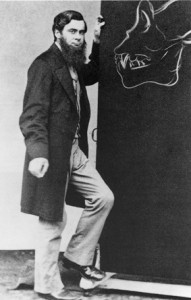 Thomas Henry Huxley was a dynamic chalk-and-talk lecturer and a fabulous anatomist. Here he is lecturing on the anatomy of the gorilla skull.